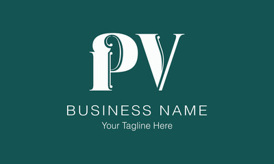 PV P pv initial logo | initial based abstract modern minimal creative logo, vector template image. luxury logotype logo, real estate homie logo. typography logo. initials logo