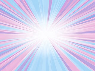 Fototapeta premium Radiating pastel stripes burst outwards from a central white point