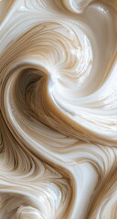 Creamy, swirled substance texture