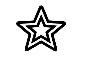 Obraz premium Simple Black And White Star Icon