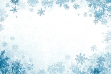 Snowflake border on a light, textured background