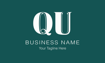 QU Q qu initial logo | initial based abstract modern minimal creative logo, vector template image. luxury logotype logo, real estate homie logo. typography logo. initials logo