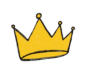 Hand-drawn, simple crown graphic