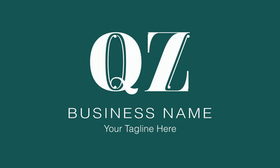 QZ Q qz initial logo | initial based abstract modern minimal creative logo, vector template image. luxury logotype logo, real estate homie logo. typography logo. initials logo