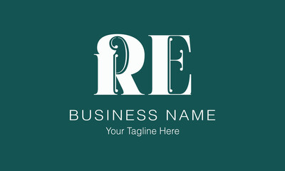 RE R re initial logo | initial based abstract modern minimal creative logo, vector template image. luxury logotype logo, real estate homie logo. typography logo. initials logo