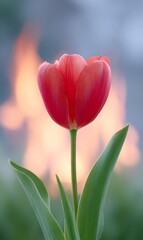 Fototapeta premium tulip flower image, generation AI 