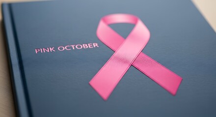 Pink ribbon and awareness campaign. 