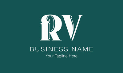 RV R rv initial logo | initial based abstract modern minimal creative logo, vector template image. luxury logotype logo, real estate homie logo. typography logo. initials logo