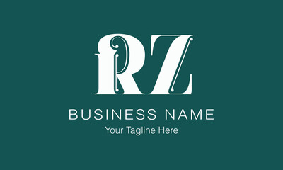 RZ R rz initial logo | initial based abstract modern minimal creative logo, vector template image. luxury logotype logo, real estate homie logo. typography logo. initials logo