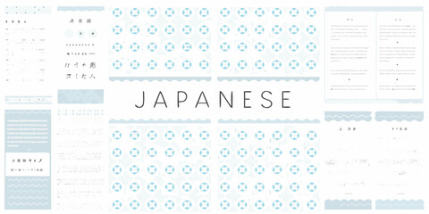 Business presentation with decorative borders and patterns