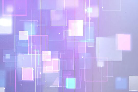 Abstract graphic design with soft, pastel-toned squares and lines