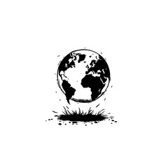 Obraz premium Monochromatic earth artwork symbolizing environmental impact and sustainability