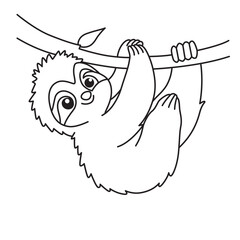 Smiling baby seal line drawing lying down, ideal for children’s coloring sheets, fun marine themes, and cute ocean animal designs.