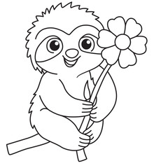 Baby seal line art sitting upright, perfect for coloring pages, marine life education, and cute cartoon animal illustrations.