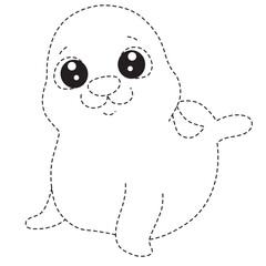 Cute sloth cartoon sitting on branch, perfect for kids coloring pages, wildlife illustrations, and tropical jungle-themed designs.