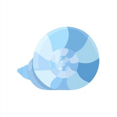 Light blue seashell, spiral design