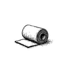 Vintage hand drawn style roll illustration perfect for any design applications