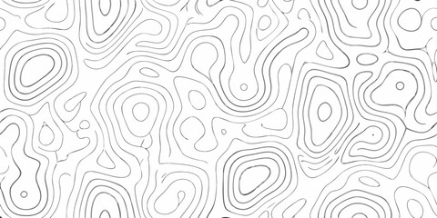 Abstract topographic map lines pattern on white background