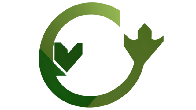 Circular Arrows Design Concept on Green Background for Eco-Friendly Solutions