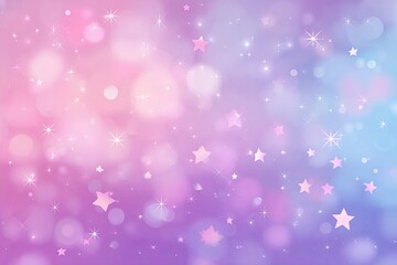 Delicate pastel gradient background with stars and bokeh
