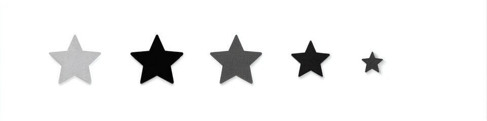 Fototapeta premium Gradated star icons in grayscale