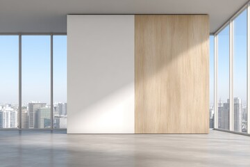 Obraz premium Empty modern office space with city view