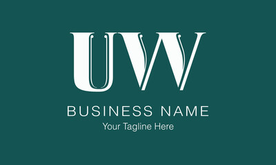UW U uw initial logo | initial based abstract modern minimal creative logo, vector template image. luxury logotype logo, real estate homie logo. typography logo. initials logo