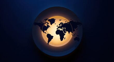 Obraz premium Explore the world with this stunning globe map, ideal for travel blogs, educational resources, and global business presentations, inspiring exploration and discovery of new cultures