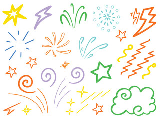 Obraz premium Colorful arrows and stars with floral and nature-themed decorative elements