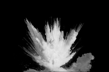White Explosion Effect on Black Background