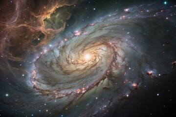 Spiral Galaxy in Deep Space