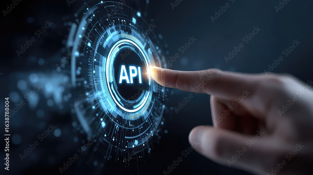Poster effortlessly launch your api with a touch, showcasing seamless technology integration and empowering