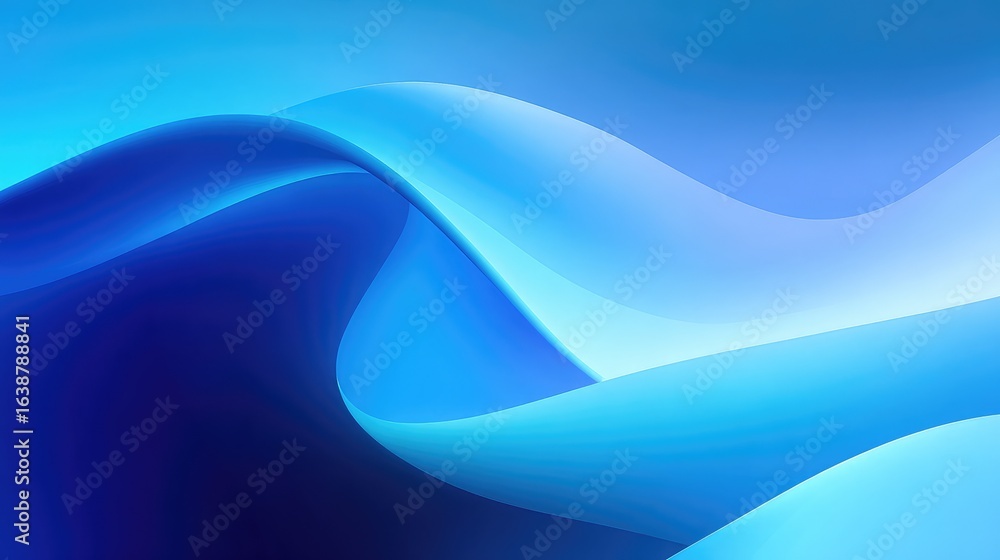 Poster stunning flowing blue abstract design creating a modern, elegant wave pattern perfect for background