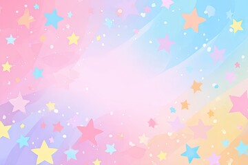 Pastel-colored abstract background with scattered stars