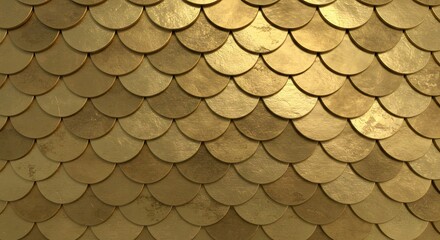 Abstract Gold Scallop Pattern Texture Background