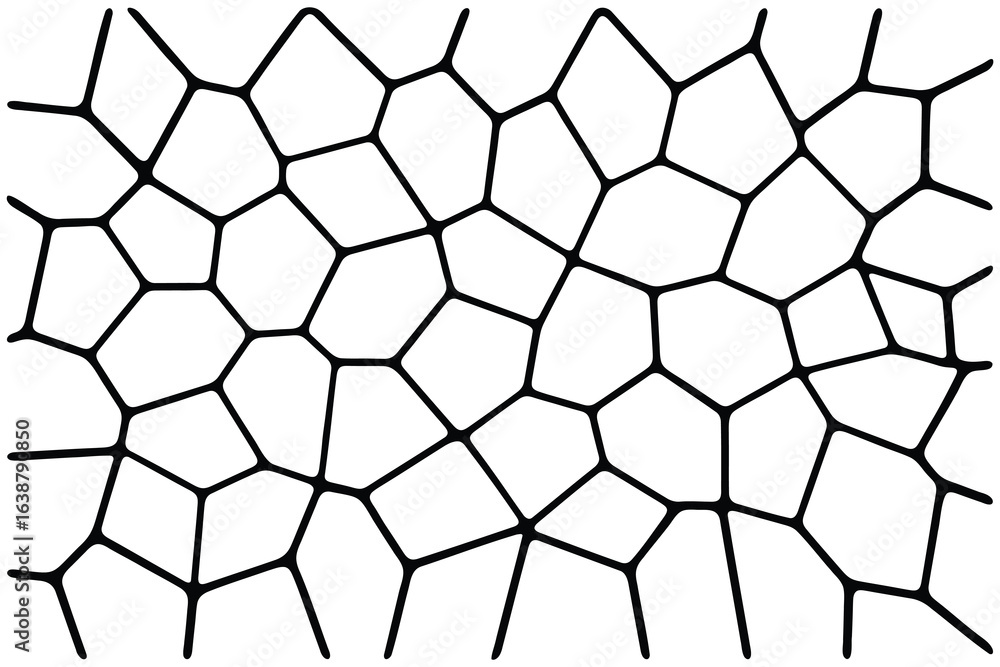 Poster abstract irregular polygon mosaic grid pattern, tessellation geometric texture vector illustration