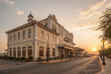 Naklejka premium Historic Building at Sunrise