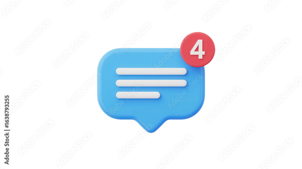 Aufkleber get noticed with this vibrant message icon featuring a notification badge - perfect for ui design, a
