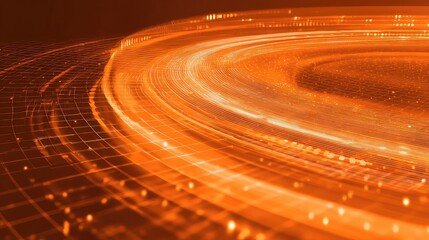 Experience the dynamic flow of digital information and cutting-edge technology with this vibrant, abstract network of glowing lines and data streams