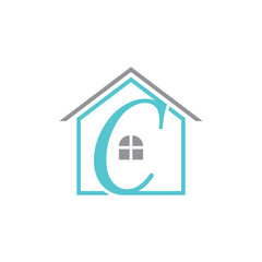 Real Estate, elegant Initial Letter C Logo