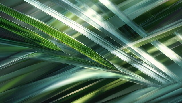 Abstract Green Blades, Motion Blur, Nature, Background, Design