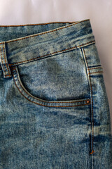blue jeans with a pocket