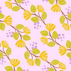 abstract botanical seamless pattern. perfect for your art supplies, printed it on fabric or paper or make background