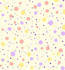 Pastel-colored circles scattered on a light cream background