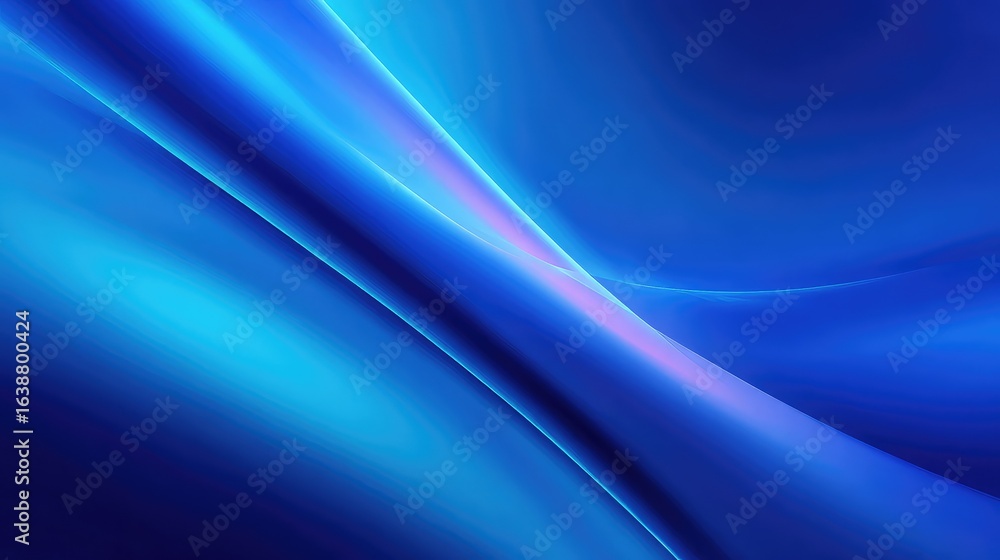 Poster captivating abstract blue waves with subtle pink highlights create a dynamic, flowing visual that ev