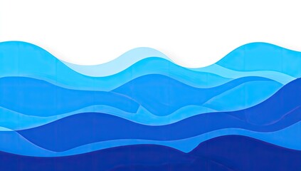 Abstract wavy blue landscape