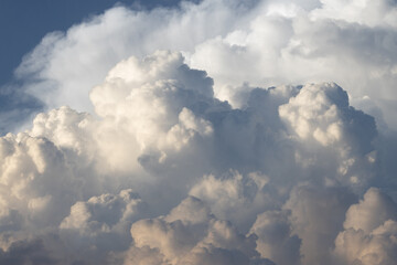 blue day with sky with dramatic cloud formation 