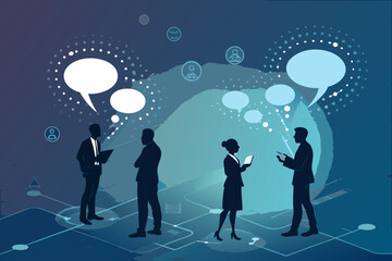 Phenomenal People with Speech Bubbles Gradie Elegant Presentation Style Rich Luxurious Quality Great for Website Design Projects Professional Grade Creative Asset Collection Creative Asset