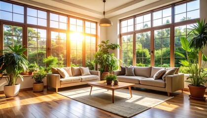 Sun-drenched living room