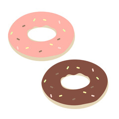 いちごとチョコのドーナツのアイコン